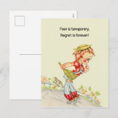 Angst is tijdelijk, spijt is voor altijd door Toew Feestdagenkaart (Voorkant / Achterkant)