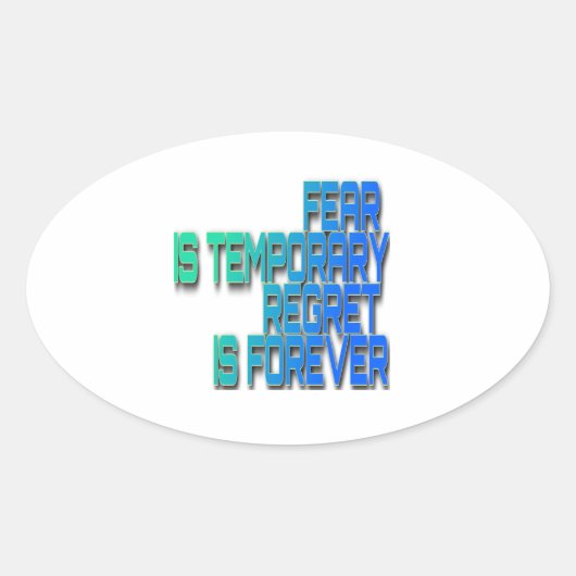 angst is tijdelijke Sticker (Voorkant)