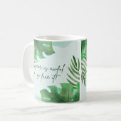 Angst is zo kwaad als het is! koffiemok (Voorkant links)