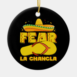 Angst La Chancla Grappige Mexicaanse Cinco De Mayo Keramisch Ornament
