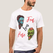 Angst Leeft Hier – Griezeldesign Heren T-Shirt (Voorkant)