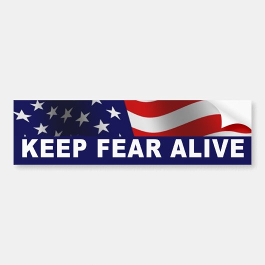 Angst Levende Bumpersticker houden (Voorkant)