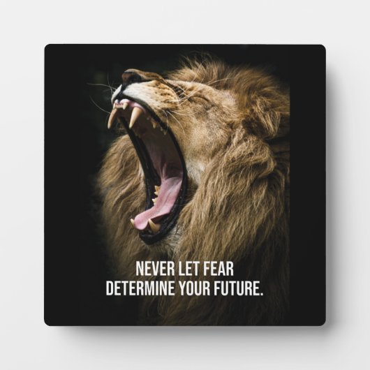 Angst - Lion Motivatie Fotoplaat (Voorkant)