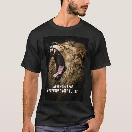 Angst - Lion Motivatie T-shirt (Voorkant)