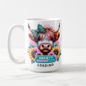 Angst Loading Highland Koe Keramische Mok (Links)