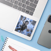 Angst / Luchtacrobaat / Reuzenrad Sticker (Laptop met iPhone)