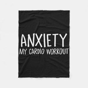 Angst Mijn Cardio Workout Stress Release Grappig M Fleece Deken