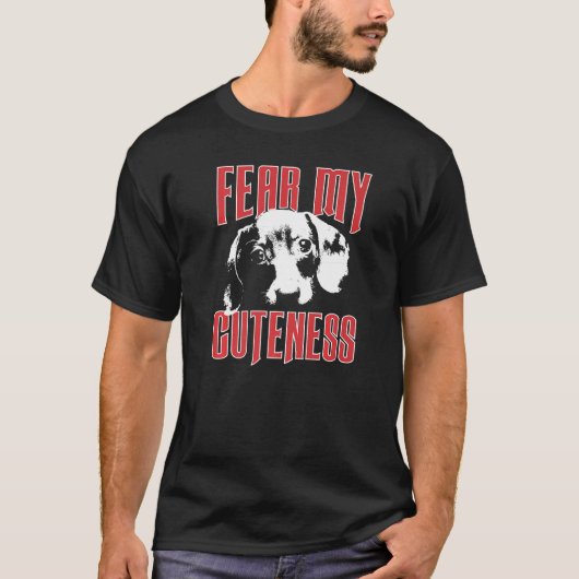 Angst mijn schattigheid Beagle T-shirt (Voorkant)