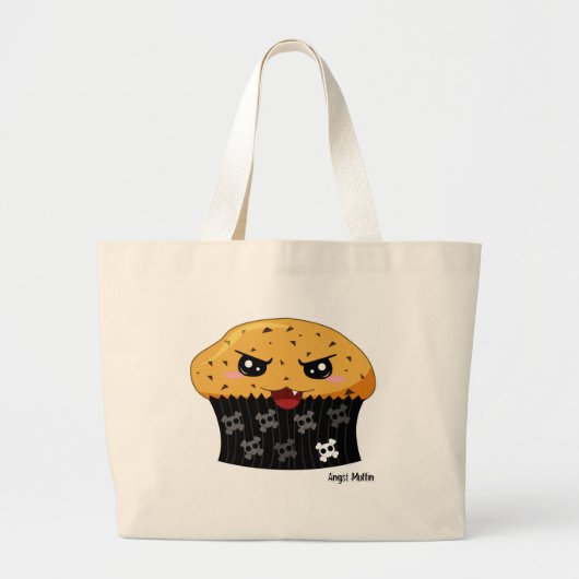 Angst Muffin Grote Tote Bag (Voorkant)