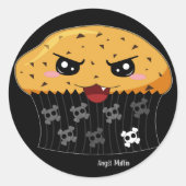 Angst Muffin Ronde Sticker (Voorkant)