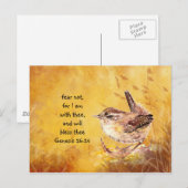 Angst niet bevorderlijk voor Waterverf Vogel Briefkaart (Voorkant / Achterkant)