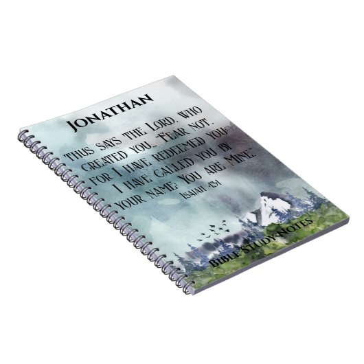 Angst niet bijbelse Natuur Christelijk cadeau voor Notitieboek (Rechterzijde)