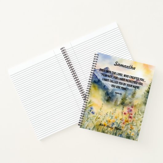 Angst Niet Bijbelse Waterverf Natuur Christelijk Notitieboek (Binnen)