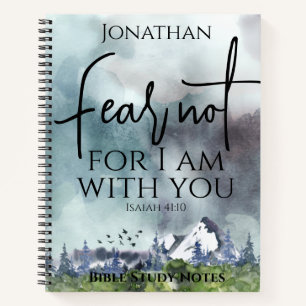 Angst niet bijbelse Waterverf Natuur voor hem Notitieboek