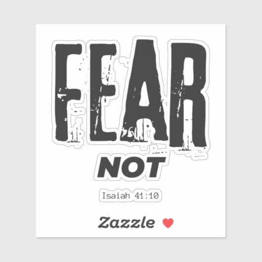 Angst niet bijbelversie sticker (Vel)