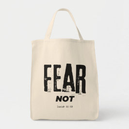 Angst niet bijbelversie tote bag