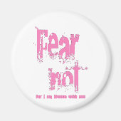 Angst niet Christelijk roze grunge Magneet (Voorkant)