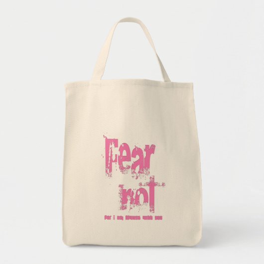 Angst niet Christelijk roze grunge Tote Bag (Voorkant)