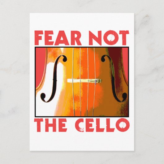 Angst niet de Cello Briefkaart (Voorkant)