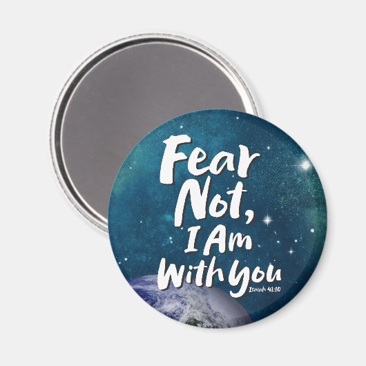 ANGST NIET, IK BEN - Jesaja 41:10 - Christelijke a Magneet (Voorkant / Achterkant)