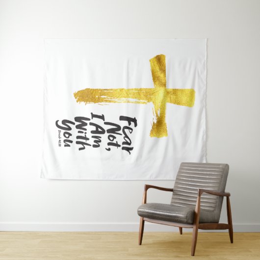 ANGST NIET, IK BEN met je - Christelijk - Jesaja 4 Wandkleed (In Situ (horizontaal))