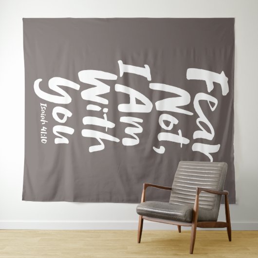 ANGST NIET, IK BEN met u Christelijk God Jesaja 41 Wandkleed (In Situ (horizontaal))