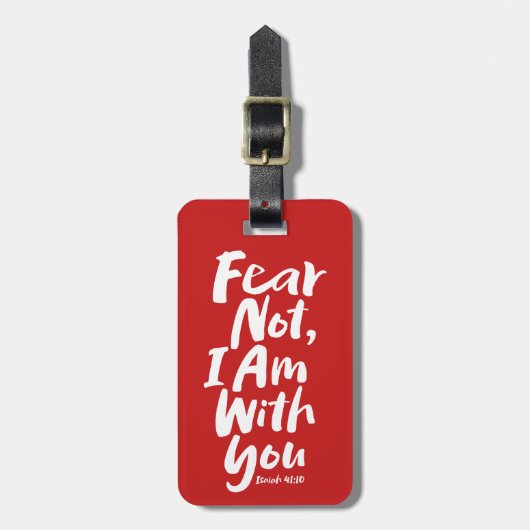 ANGST NIET, IK BEN MET U - Christelijke Hope God J Bagagelabel (Voorkant verticaal)