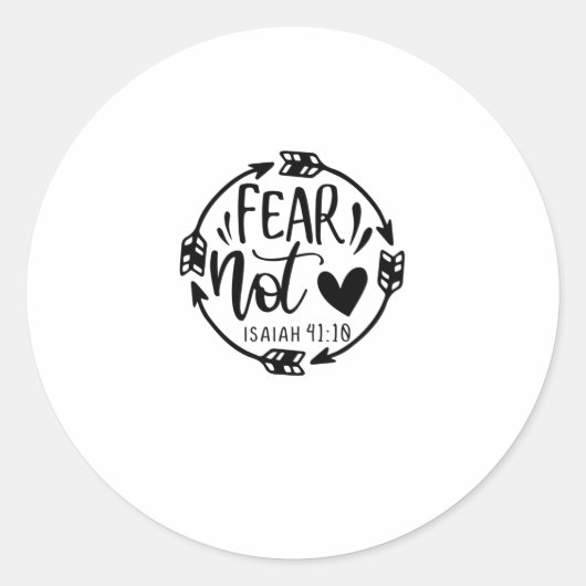 angst niet Isaiah 41 10-01 Ronde Sticker (Voorkant)