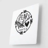 angst niet Isaiah 41 10-01 Vierkante Klok (Hoek)