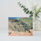 Angst niet, Isaiah 41:10 Briefkaart (Staand voorkant)