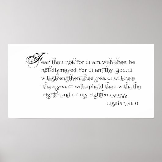 Angst niet - Isaiah 41:10 Typografie-poster Poster (Voorkant)