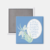 Angst niet, Isaiah Scripts Dragonfly Blue, Green Magneet (Voorkant / Achterkant)