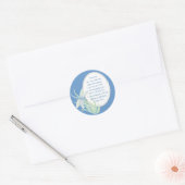 Angst niet, Isaiah Scripts Dragonfly Blue, Green Ronde Sticker (Envelop)