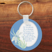 Angst niet, Isaiah Scripts Dragonfly Blue, Green Sleutelhanger (Voorkant)