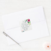 Angst niet, Isaiah Scripts Floral Waterverf Art Vierkante Sticker (Envelop)