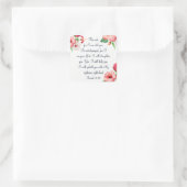 Angst niet, Isaiah Scripts Floral Waterverf Art Vierkante Sticker (Tas)