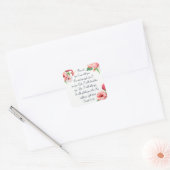 Angst niet, Isaiah Scripts Floral Waterverf Art Vierkante Sticker (Envelop)