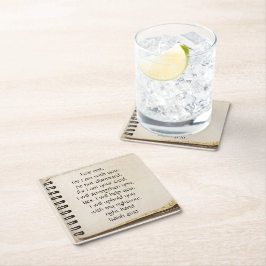 Angst niet, Isaiah Scripts  Note Paper Kartonnen Onderzetters (Insitu)
