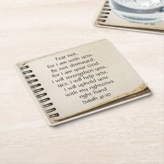 Angst niet, Isaiah Scripts  Note Paper Kartonnen Onderzetters (Schuin)