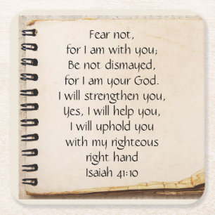Angst niet, Isaiah Scripts  Note Paper Kartonnen Onderzetters