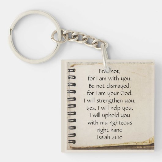 Angst niet, Isaiah Scripts  Note Paper Sleutelhanger (voorkant)