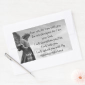 Angst niet, Isaiah Scripture Comforting Angel Rechthoekige Sticker (Envelop)