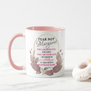 Angst niet Jesaja 41:10 Gepersonaliseerde koffie Mok