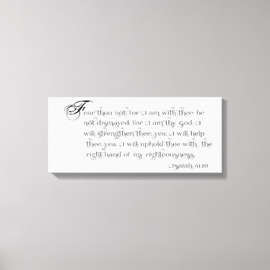 Angst niet - Jesaja 41:10 Typografie canvas (Voorkant)
