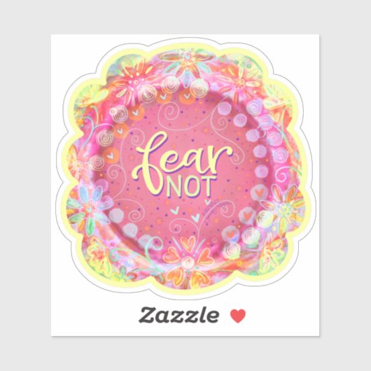 Angst Niet Roze  Floral Inspirivity Sticker (Vel)