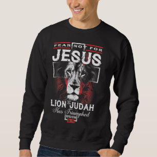 Angst niet voor Jezus De leeuw van Judah heeft get Trui
