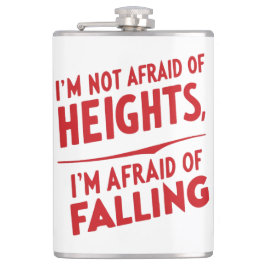 Angst om te vallen: een typografie heupfles