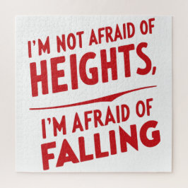 Angst om te vallen: een typografie legpuzzel