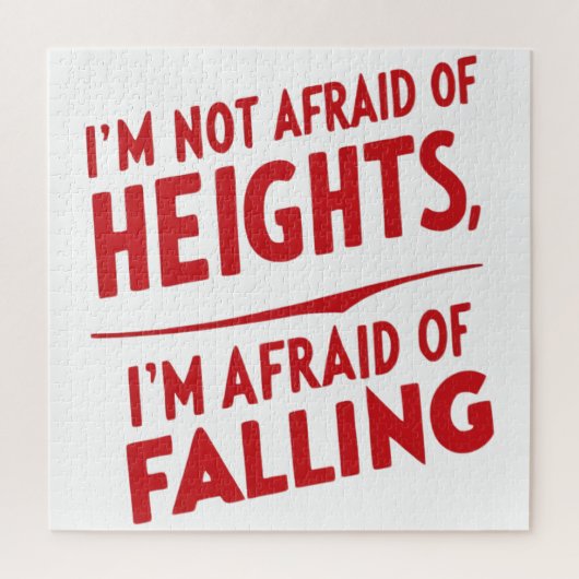 Angst om te vallen: een typografie legpuzzel (Verticaal)