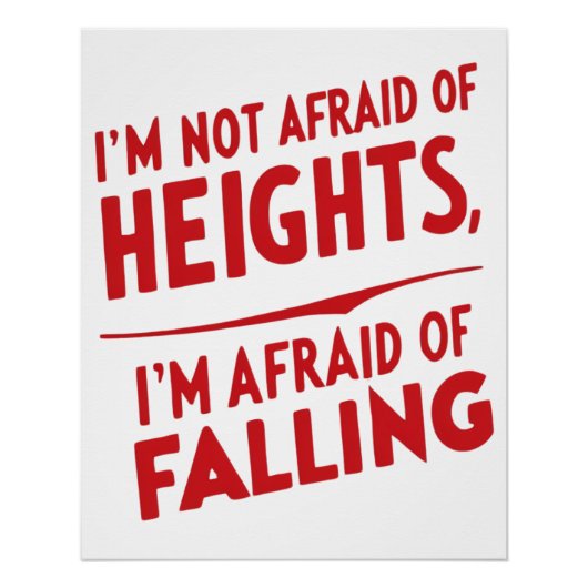 Angst om te vallen: een typografie perfect poster (Voorkant)
